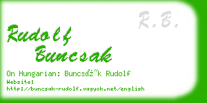 rudolf buncsak business card